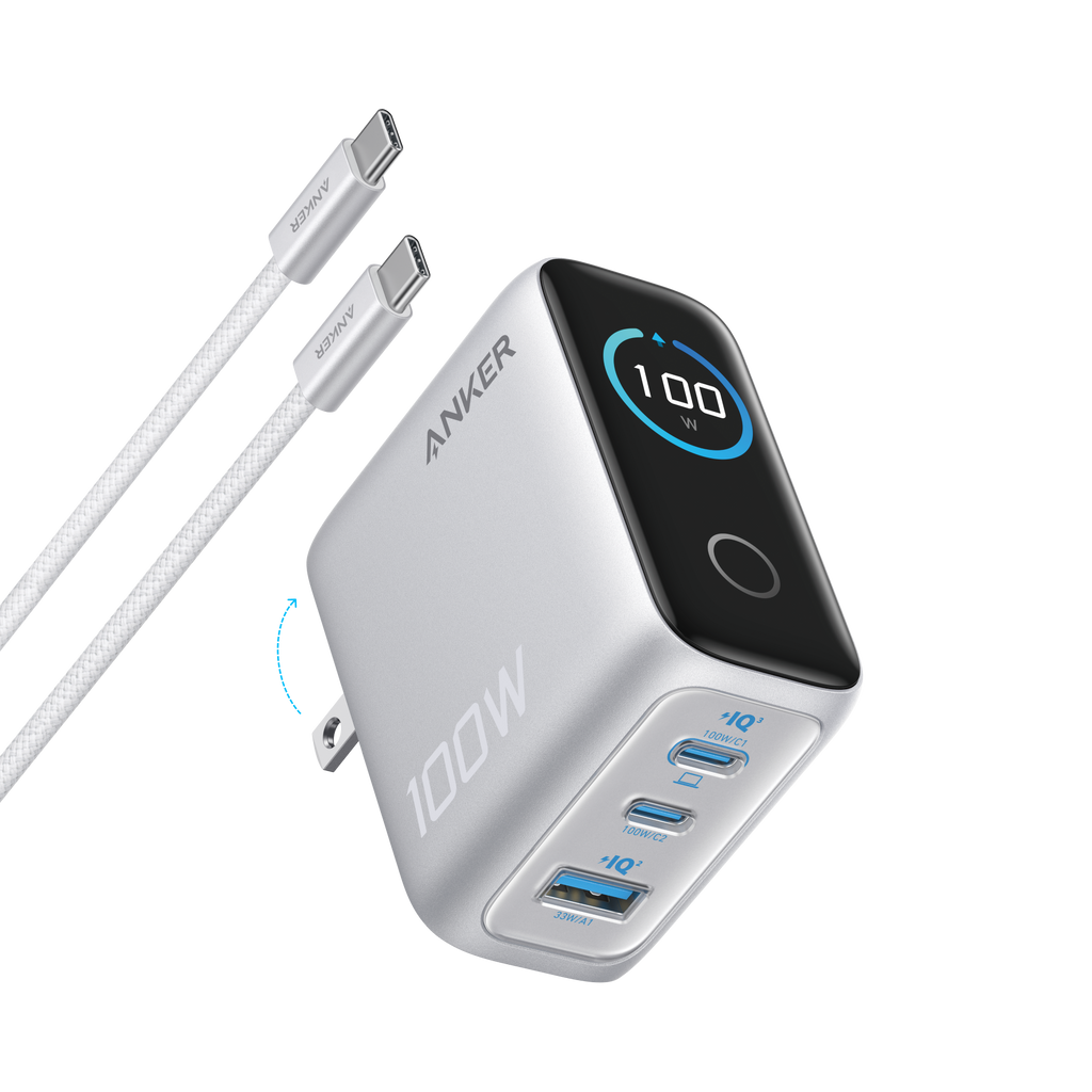 Anker 100W charger with power display for fast charging