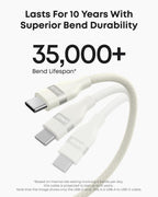 Anker USB-A to USB-C Cable (3 ft, Upcycled-Braided, 2 Pack）