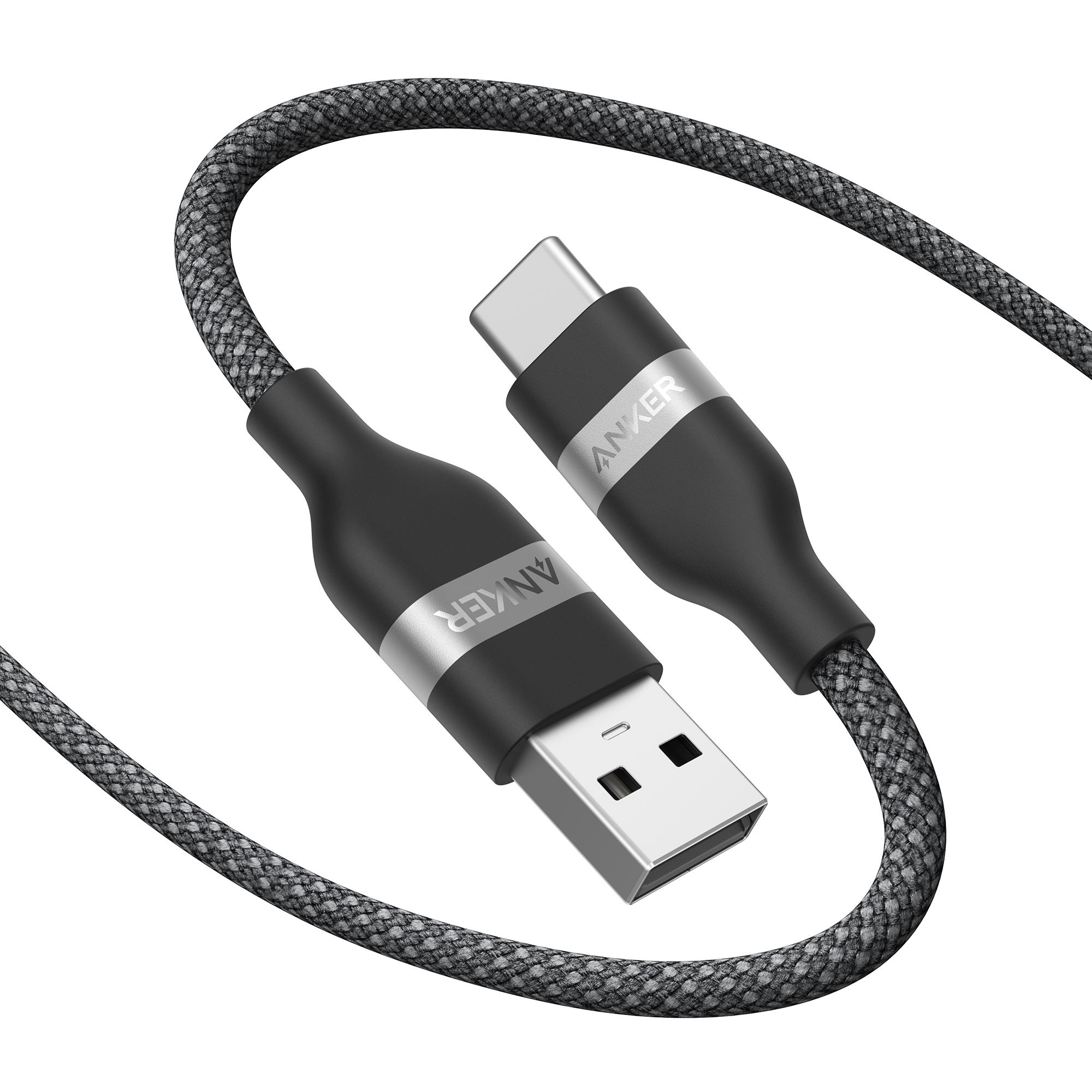 Anker USB-C cable with durable braided design, charging