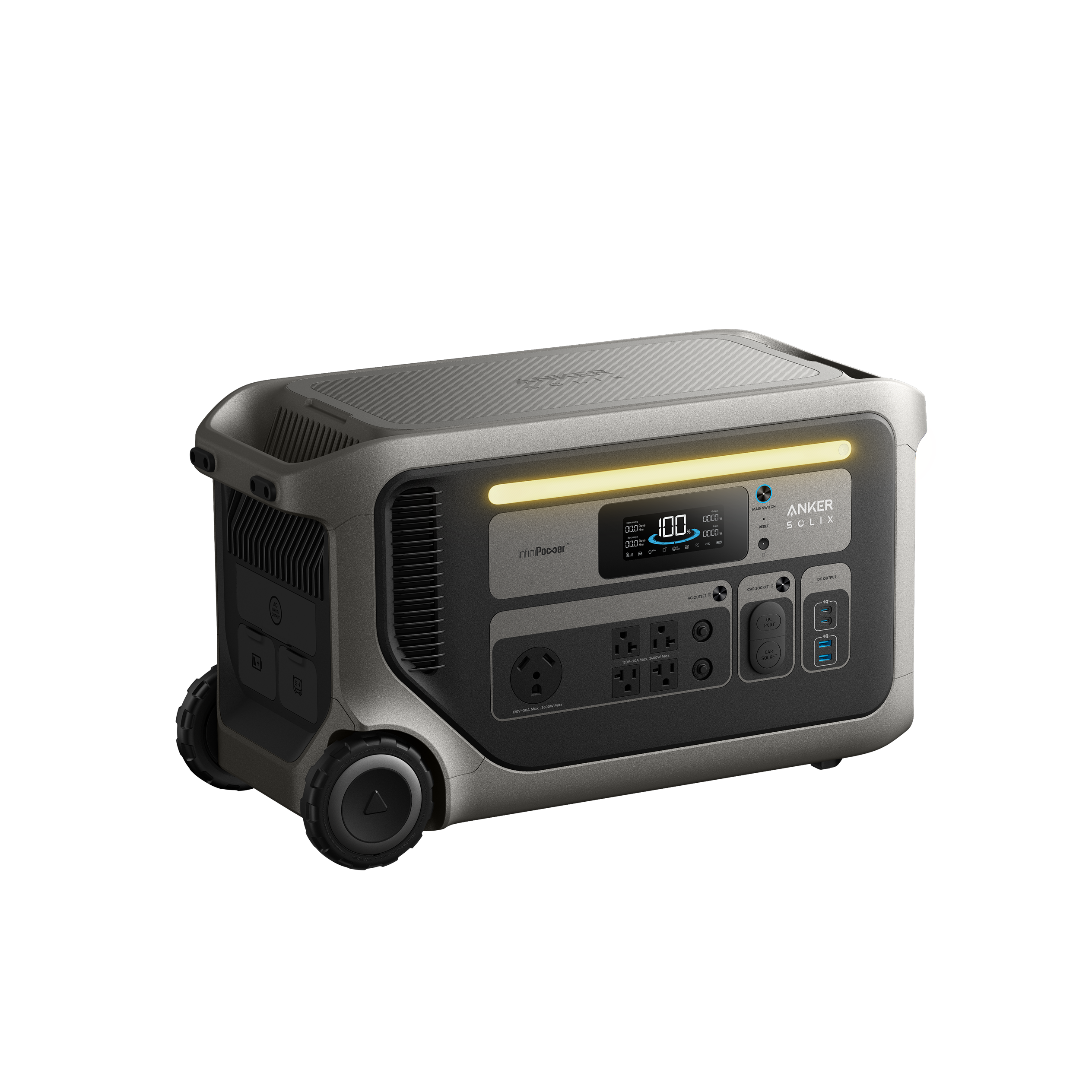 Anker SOLIX portable power station with digital display