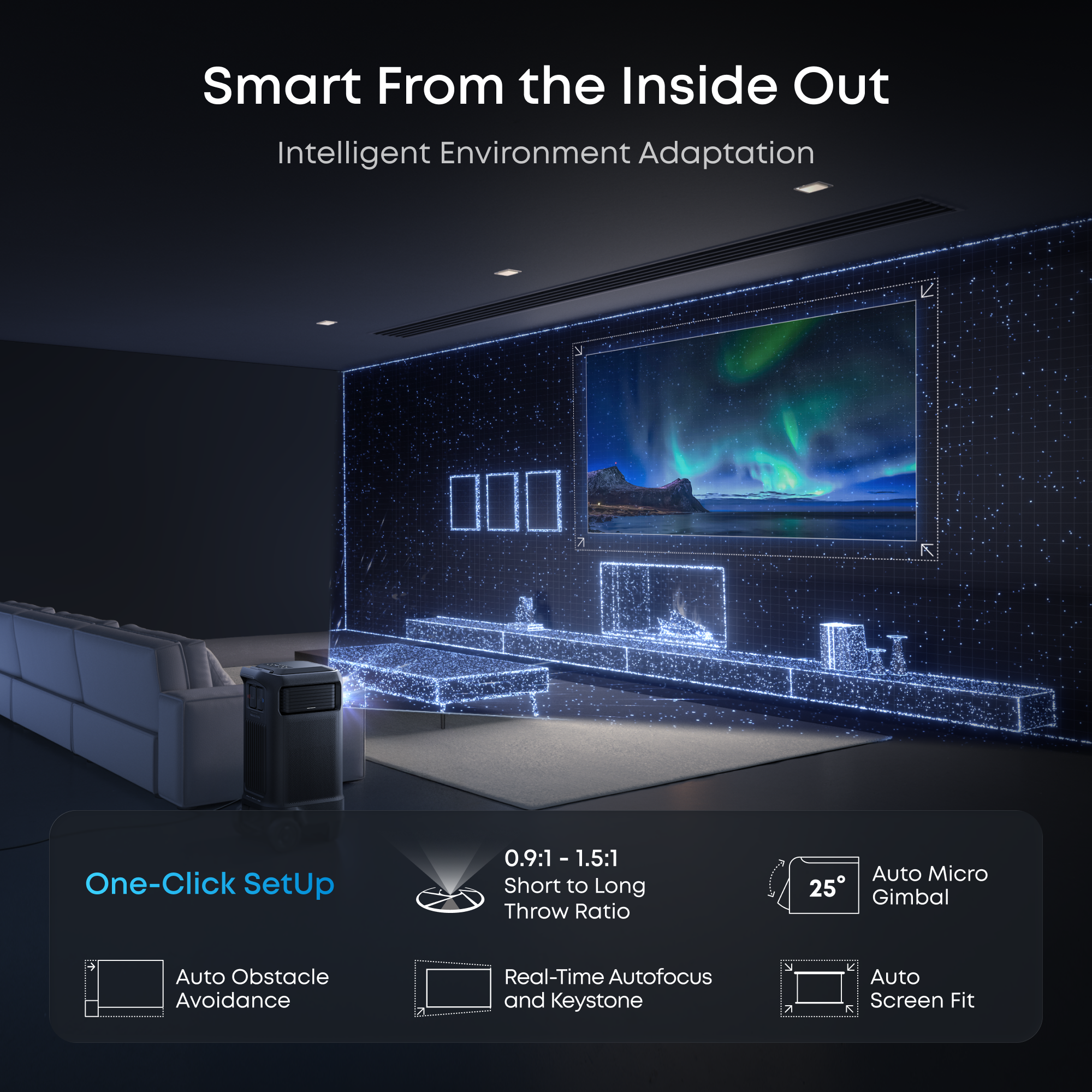 soundcore nebula x1 pro 4k projector for home movie