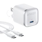 Anker USB-C charger with two cables for efficient charging