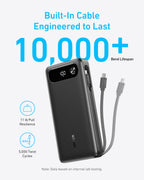 Anker power bank with built-in cable engineered for durability