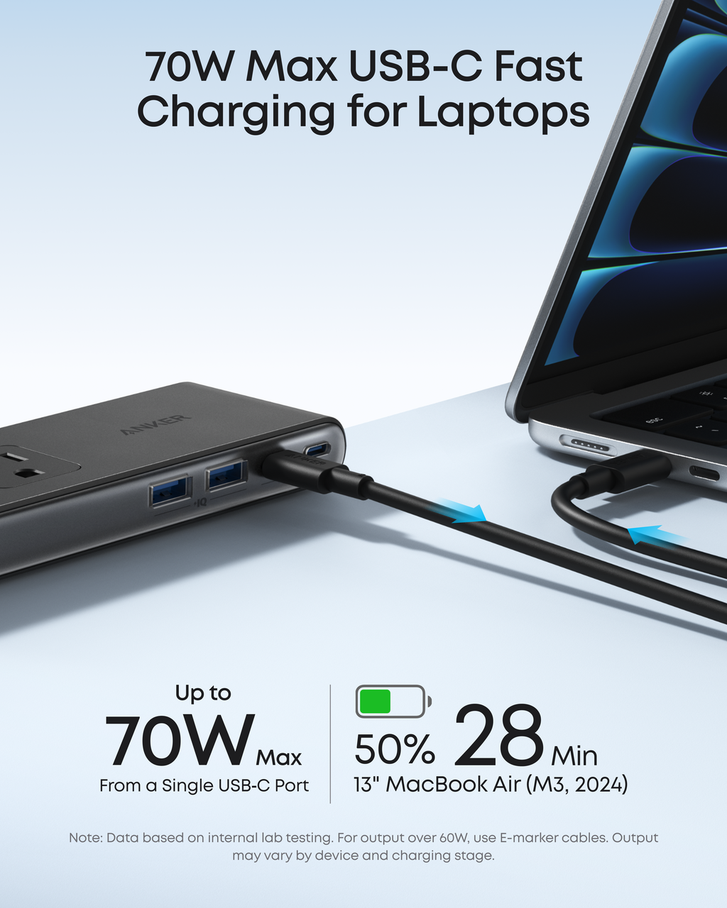 Anker Nano Power Strip (10-in-1, 70W, Clamp) WM