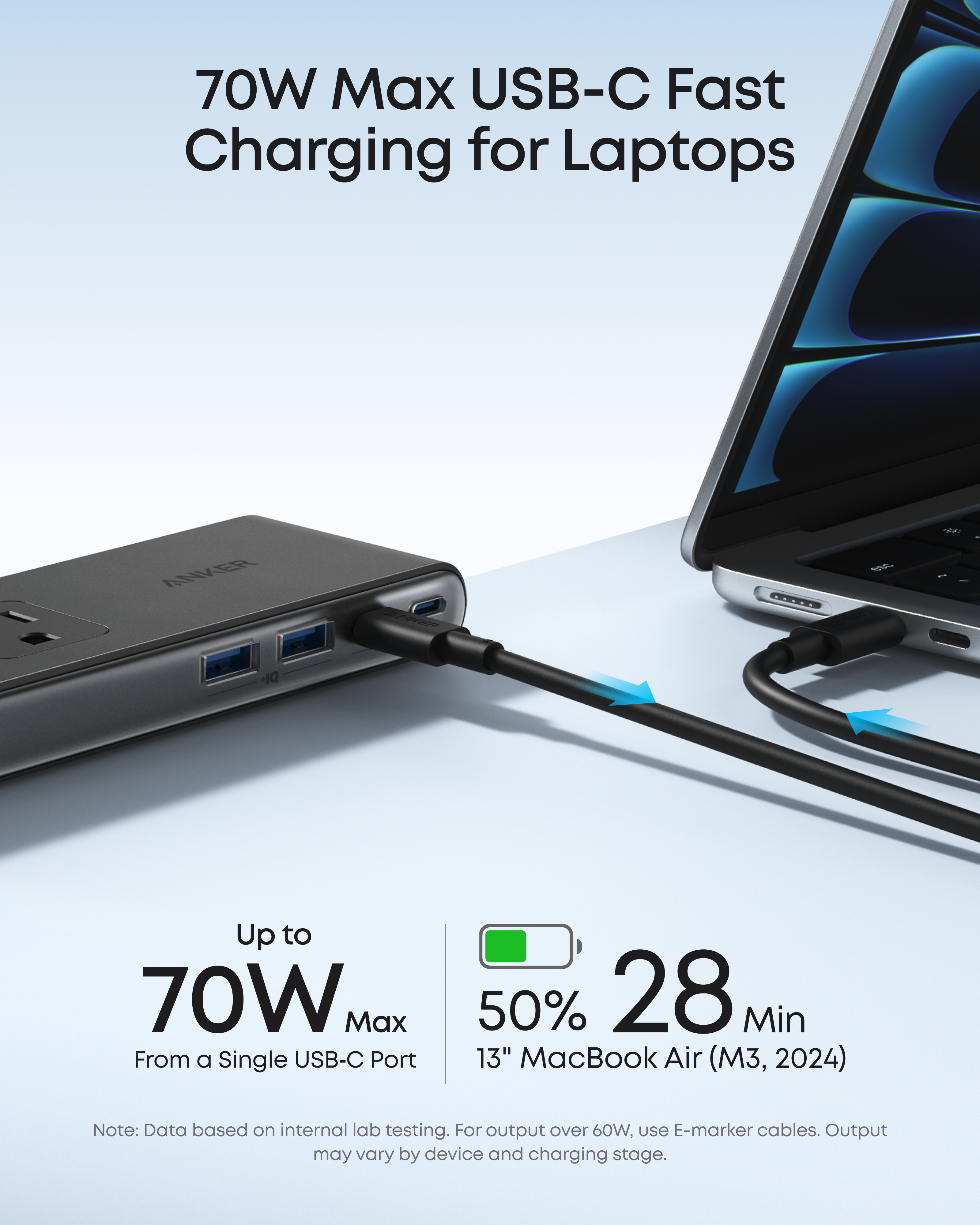 Anker Nano Power Strip (10-in-1, 70W, Clamp) WM