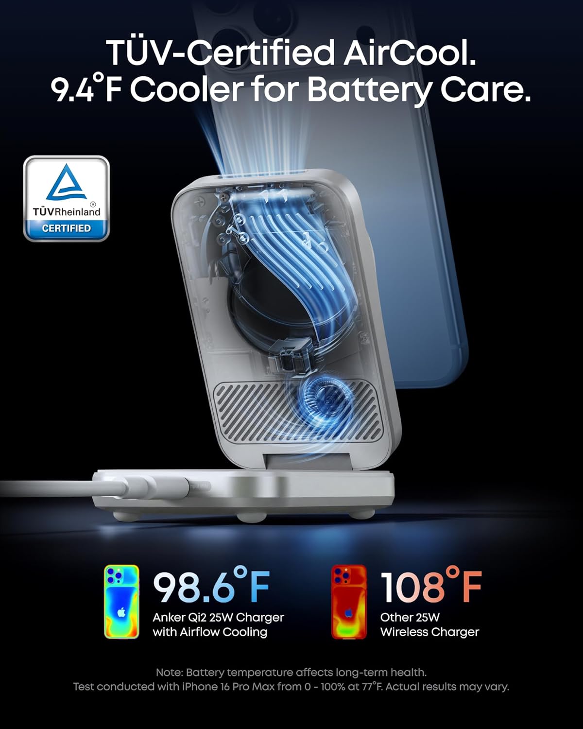 Anker Prime Wireless Charging Station (3-in-1, MagGo, AirCool, Foldable)(BOA)