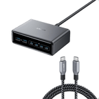 Anker Prime Charger (200W, 6 Ports, GaN)  and Anker Prime USB-C to USB-C Cable 240W