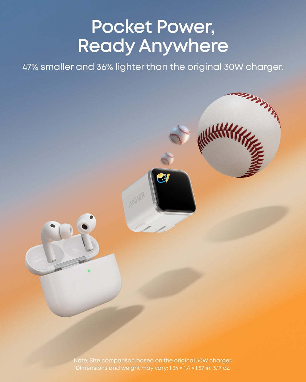 Anker Nano Charger (45W, Smart Display, 180° Foldable, 2-Pack)