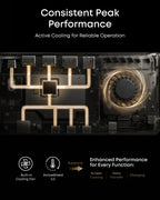 Anker with built-in cooling fan for stable data transfer