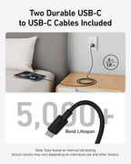 Anker USB-C cable charging phone for durability with bend lifespan feature