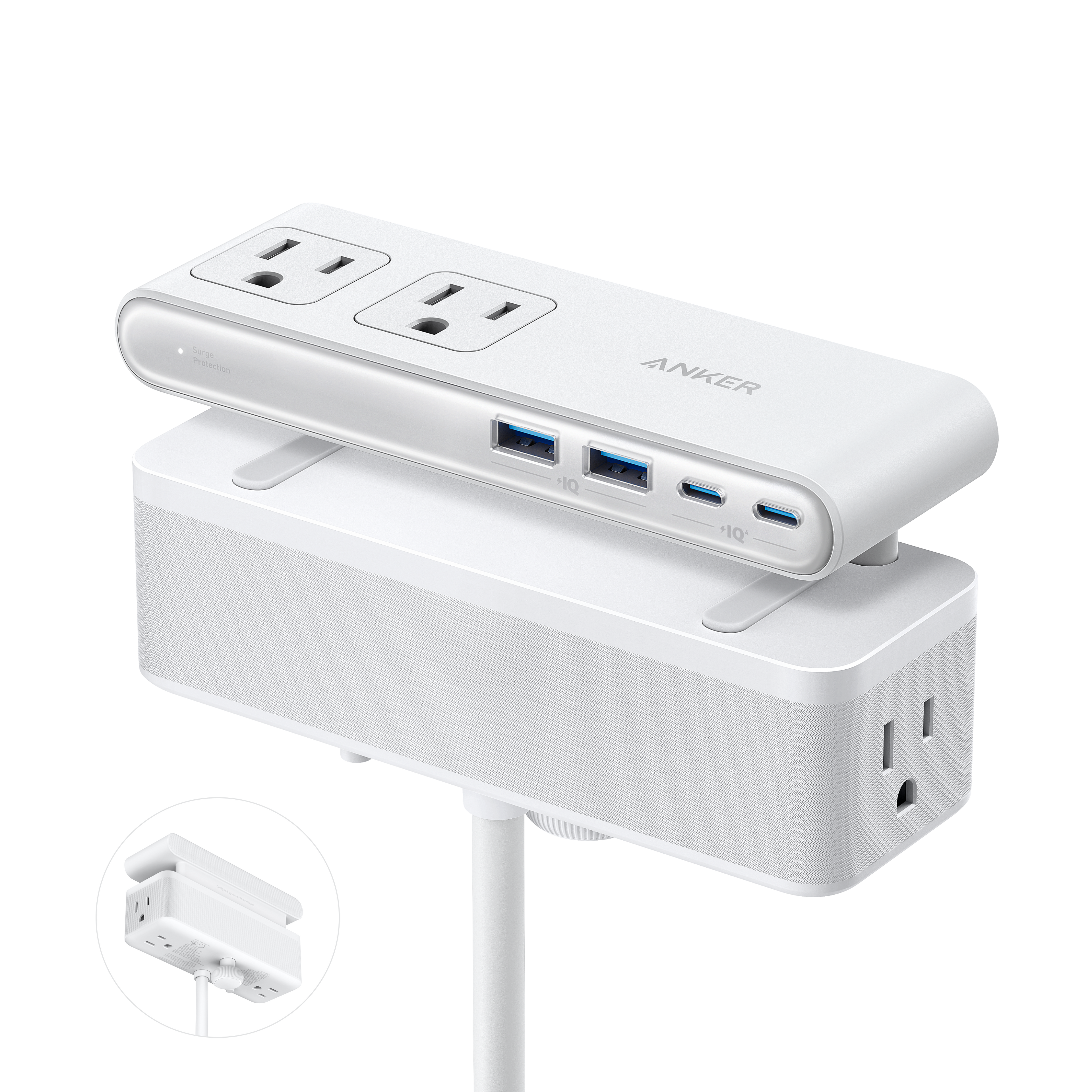 Anker Nano Power Strip (10-in-1, 70W, Clamp) WM
