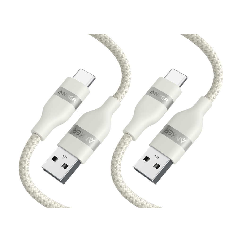 Anker USB-A to USB-C Cable (3 ft, Upcycled-Braided)（2-Pack）