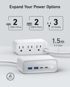 Anker 525 Charging Station and Anker USB-A to USB-C Cable (3 ft/6 ft, Upcycled-Braided)