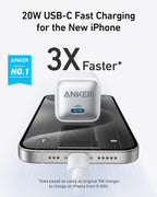 Anker with 20W USB-C charger for fast iPhone charging