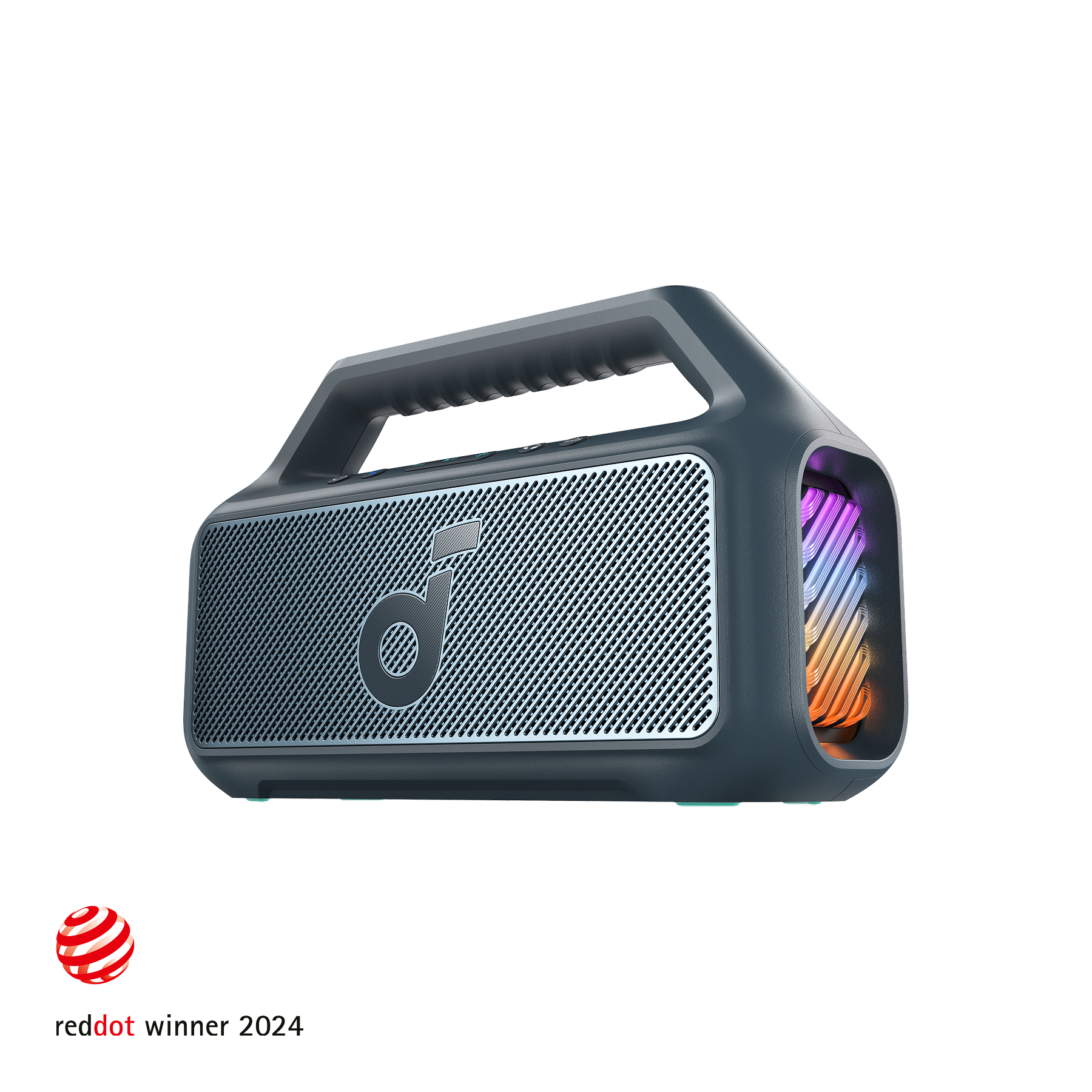 soundcore outdoor speaker with LED side panel for music