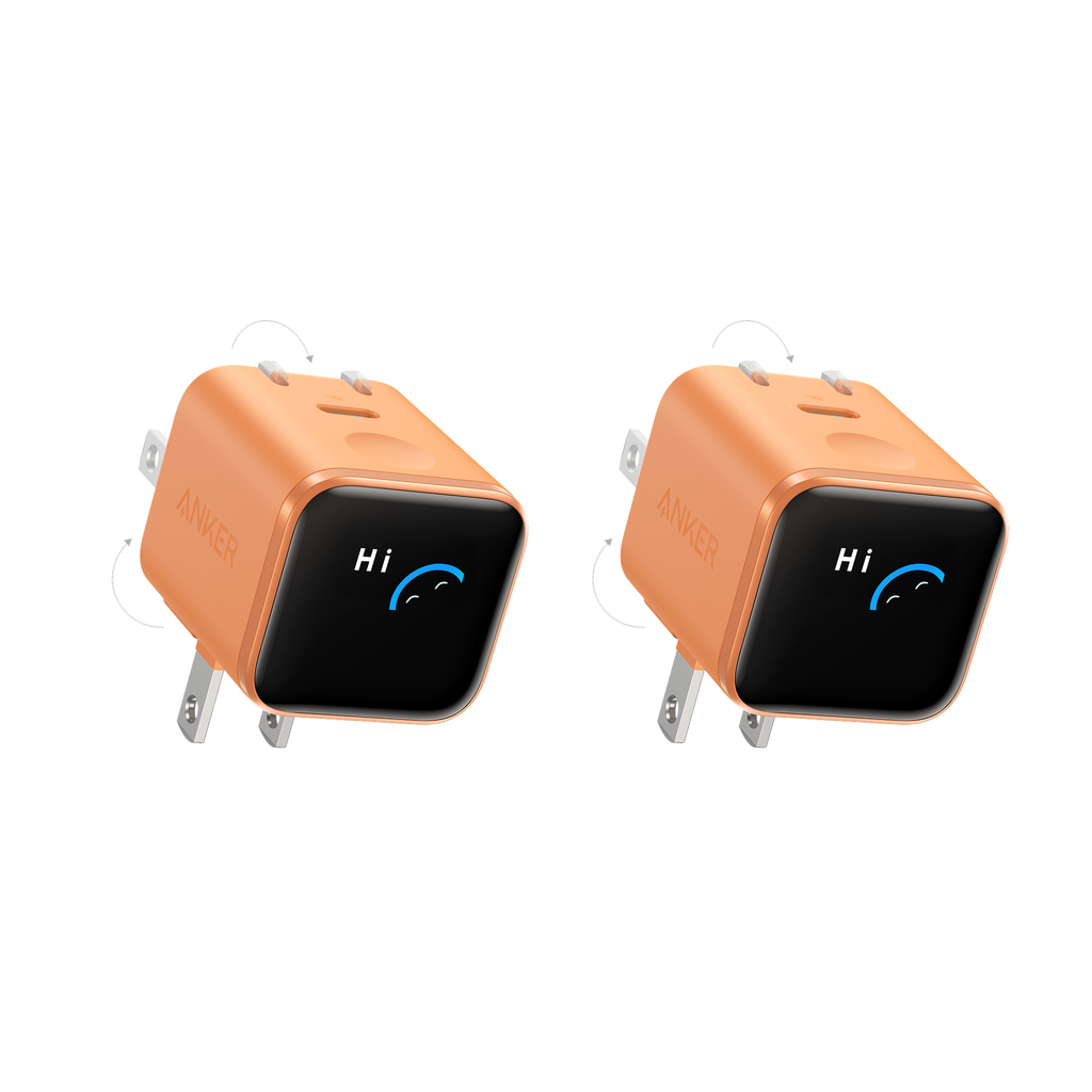 Anker Nano Charger (45W, Smart Display, 180° Foldable, 2-Pack)