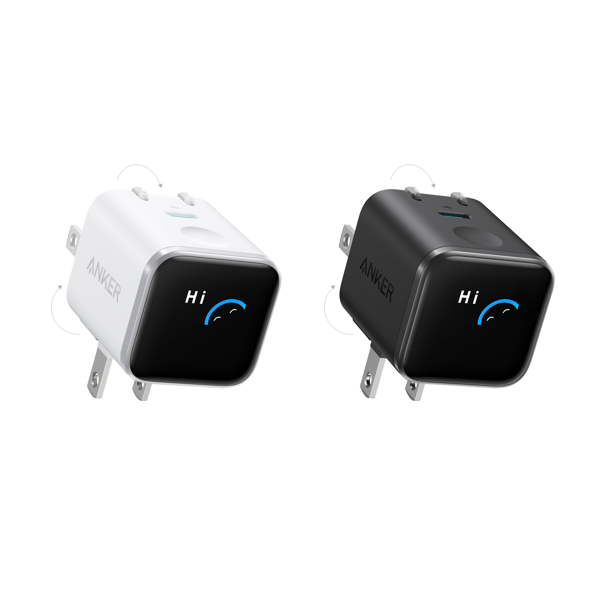 Anker Nano Charger (45W, Smart Display, 180° Foldable, 2-Pack)