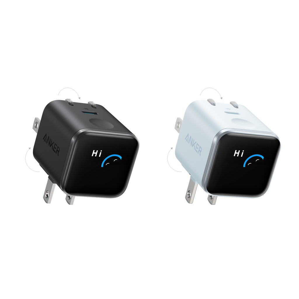 Anker Nano Charger (45W, Smart Display, 180° Foldable, 2-Pack)