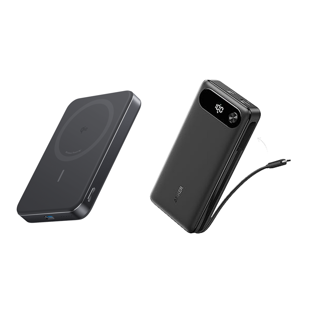 Anker Power Bank (20K,  87W, Built-In USB-C Cable) and Anker MagGo Pok (10K, Slim)