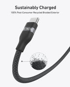 Anker Nano Charger (45W, Smart Display, 180° Foldable) and USB-C to USB-C Cable