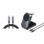 Anker Prime Wireless Charging Station (3-in-1, MagGo, AirCool, Foldable) and Anker Prime USB-C to USB-C Cable (240W, Upcycled-Braided)
