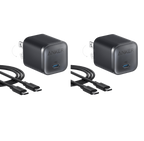 Anker Nano Charger (45W) with USB-C to USB-C Cable 2-Pack