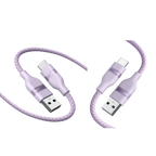 Anker USB-A to USB-C Cable (Upcycled-Braided, 2 Pack, Violet）