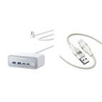 Anker 525 Charging Station and Anker USB-A to USB-C Cable (3 ft/6 ft, Upcycled-Braided)