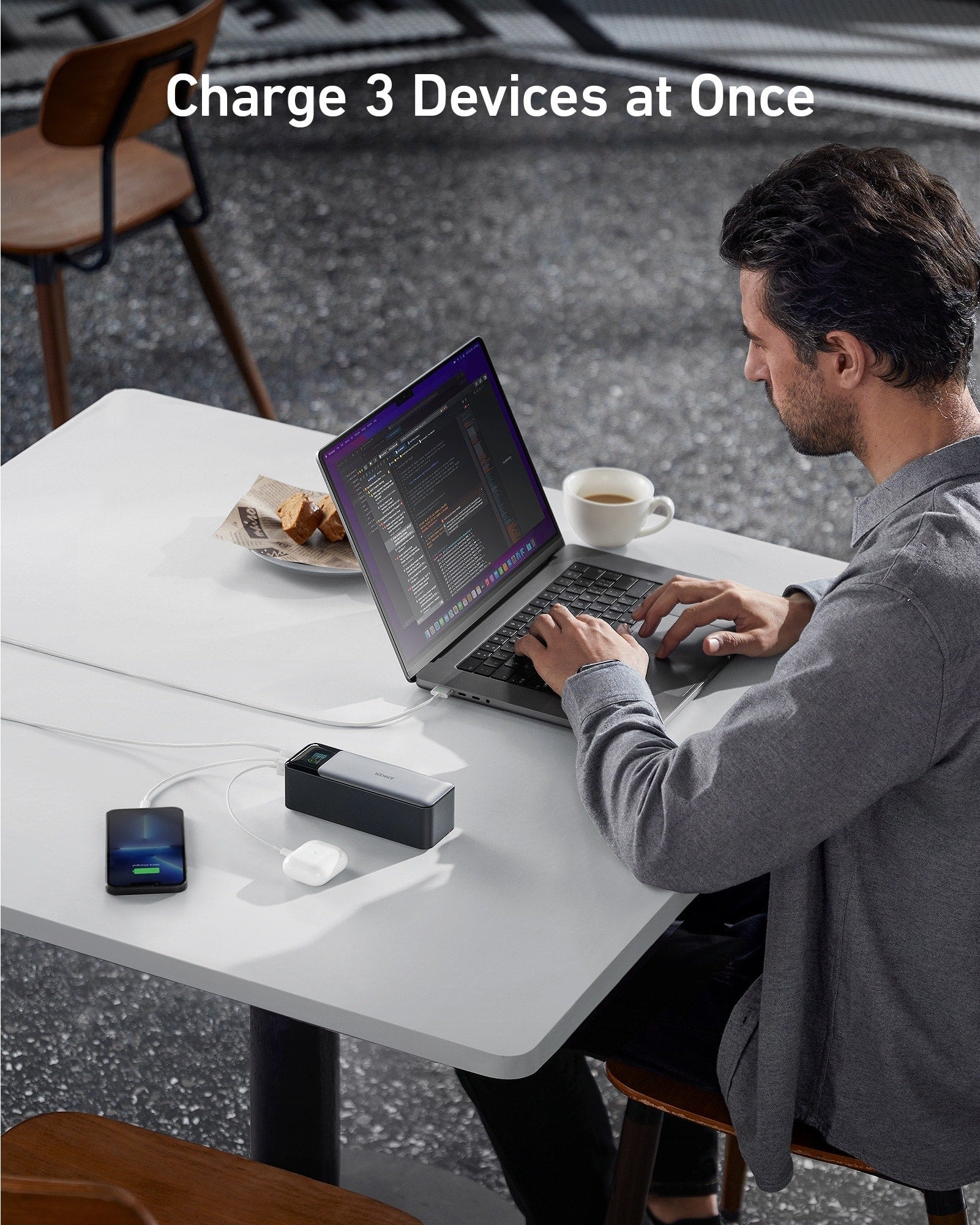 Anker Prime Charger (100W, 3 Ports, GaN) and Anker 737 Power Bank (PowerCore 24K)