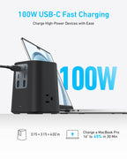 Anker power strip with 100W USB-C for fast charging