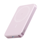 Anker pink power bank with wireless charging for on-the-go
