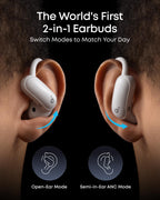 AeroFit 2 Pro｜Dual-Form Earbuds with Open-Ear and Active Noise Cancellation Form