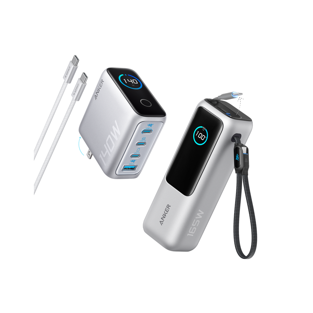 Anker Laptop Power Bank (25K, 165W, Built-In and Retractable Cables) WM