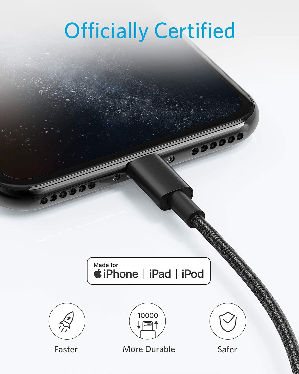 Refurbished Anker 331 USB-A to Lightning Cable (Nylon)