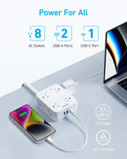 Anker power strip with eight AC outlets for Power For All