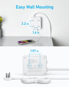 Anker power strip with wall mounting for easy installation