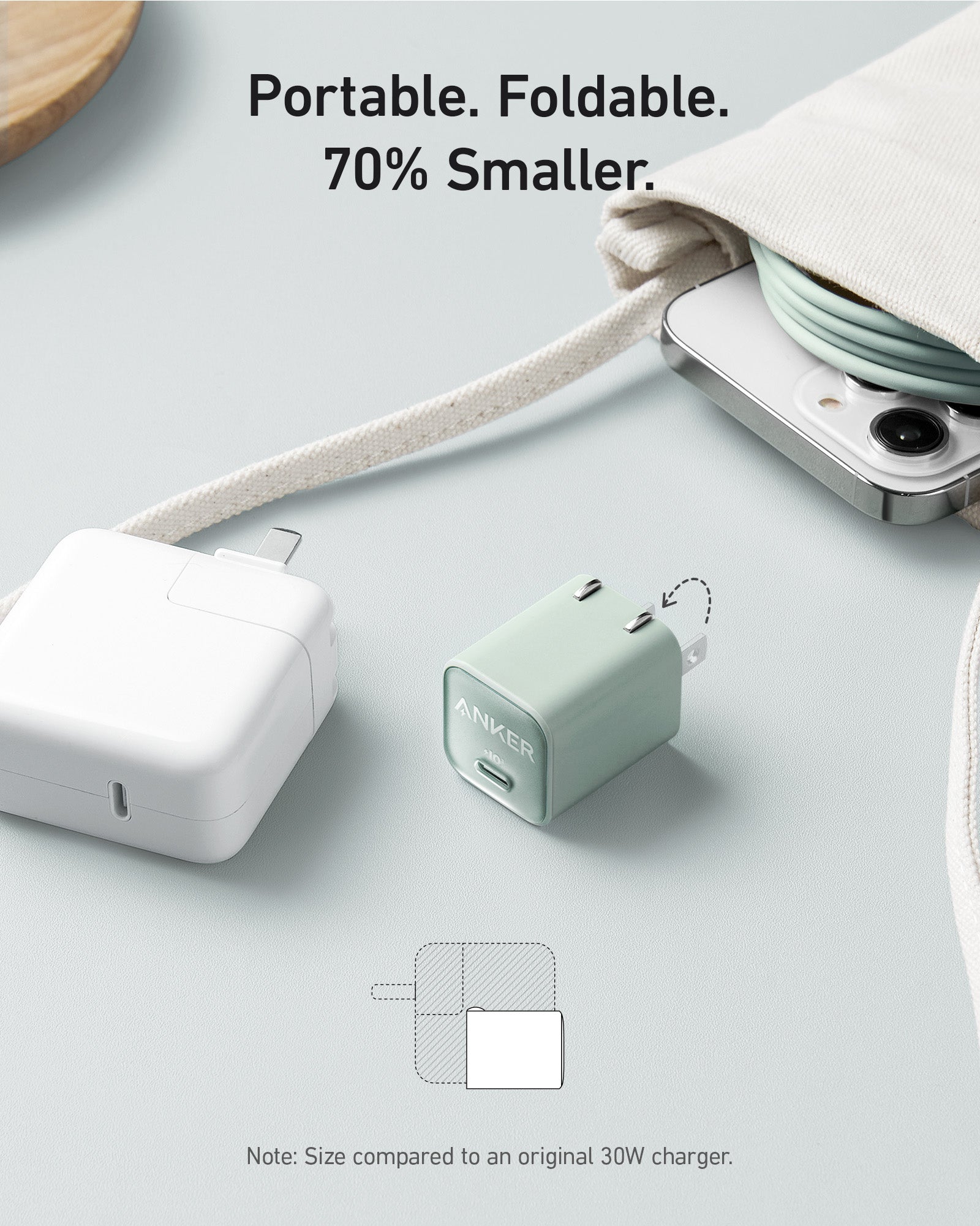 Anker charger with portable design for easy carrying