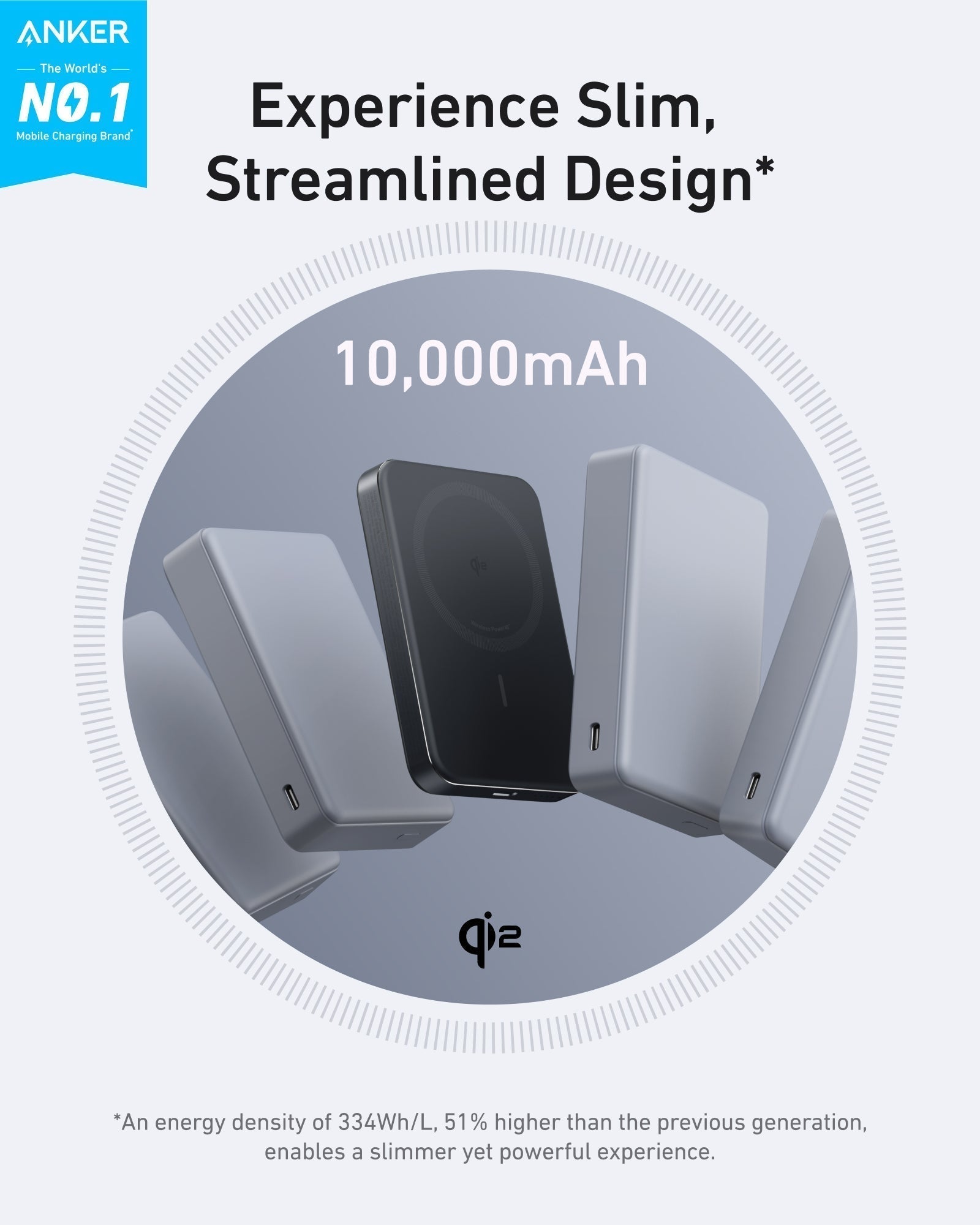 Anker MagGo Power Bank (10K, Slim) | 2-Pack