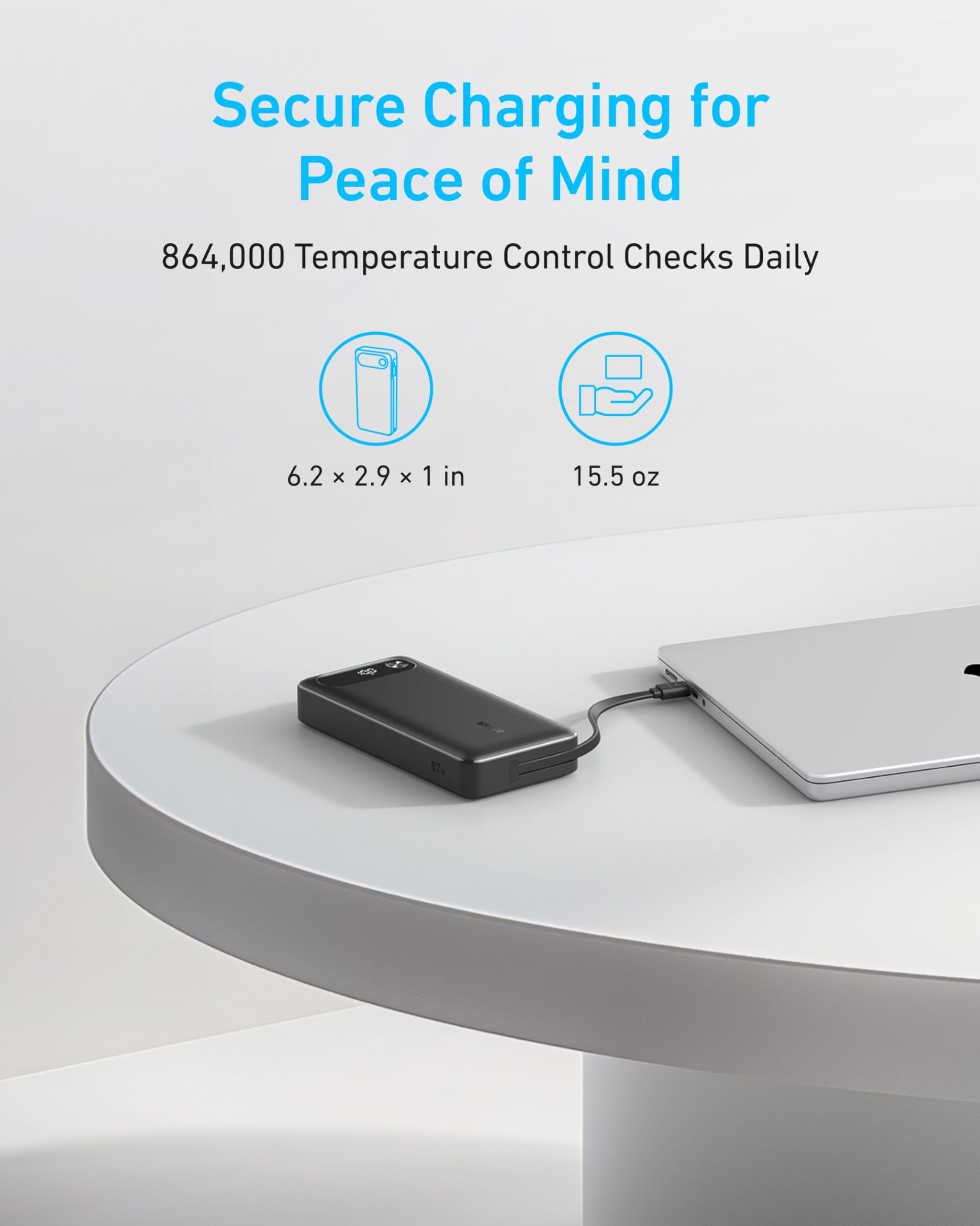 Anker portable charger with temperature control for peace of mind