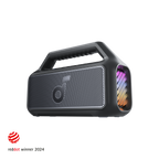 soundcore portable outdoor speaker with vibrant side lights