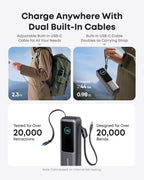 Anker Laptop Power Bank (25K, 165W, Built-In and Retractable Cables) | Customizable