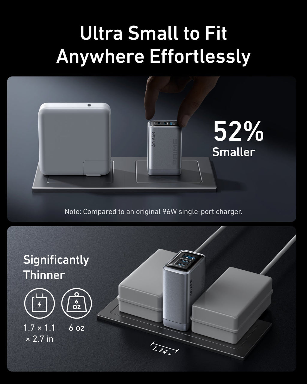 Anker Prime Charger (100W, 3 Ports, GaN) and Anker 737 Power Bank (PowerCore 24K)