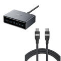 Anker Prime Charger (200W, 6 Ports, GaN)  and Anker USB-C to USB-C Cable (6 ft, 240W, Upcycled-Braided)
