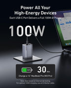 Anker charger with 100W output for MacBook charging