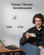 Anker charging adapter with 20W for tablet, 27W for smartphone