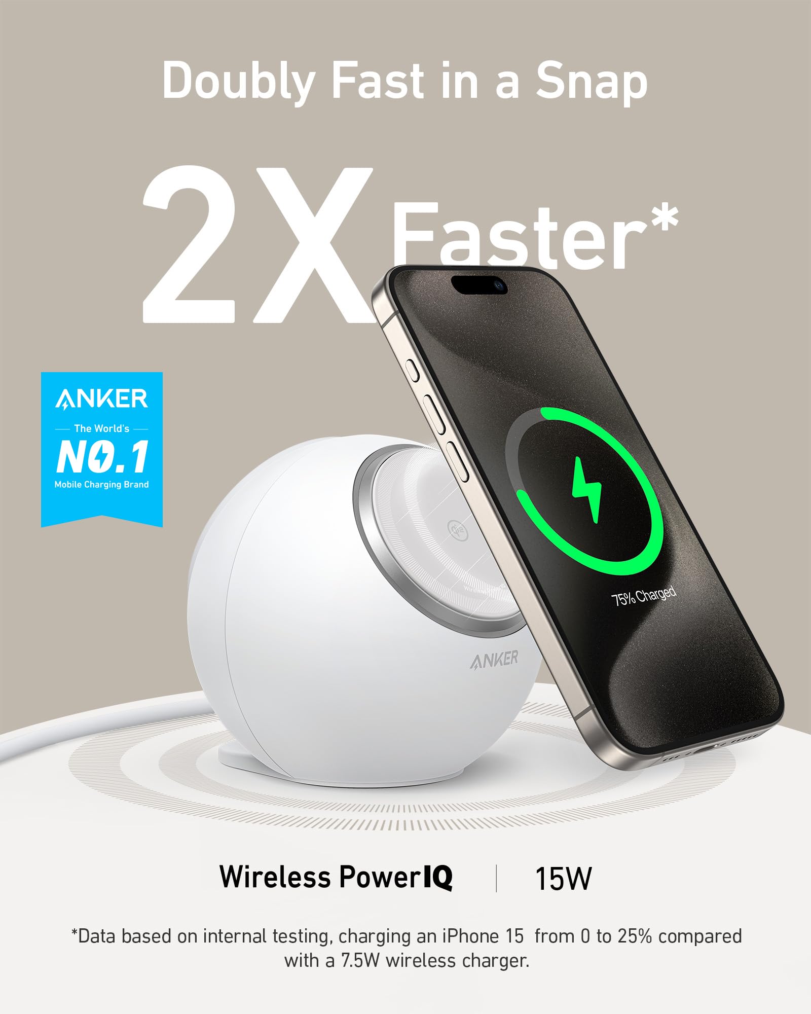 Anker with Wireless PowerIQ charging iPhone for 2X Faster
