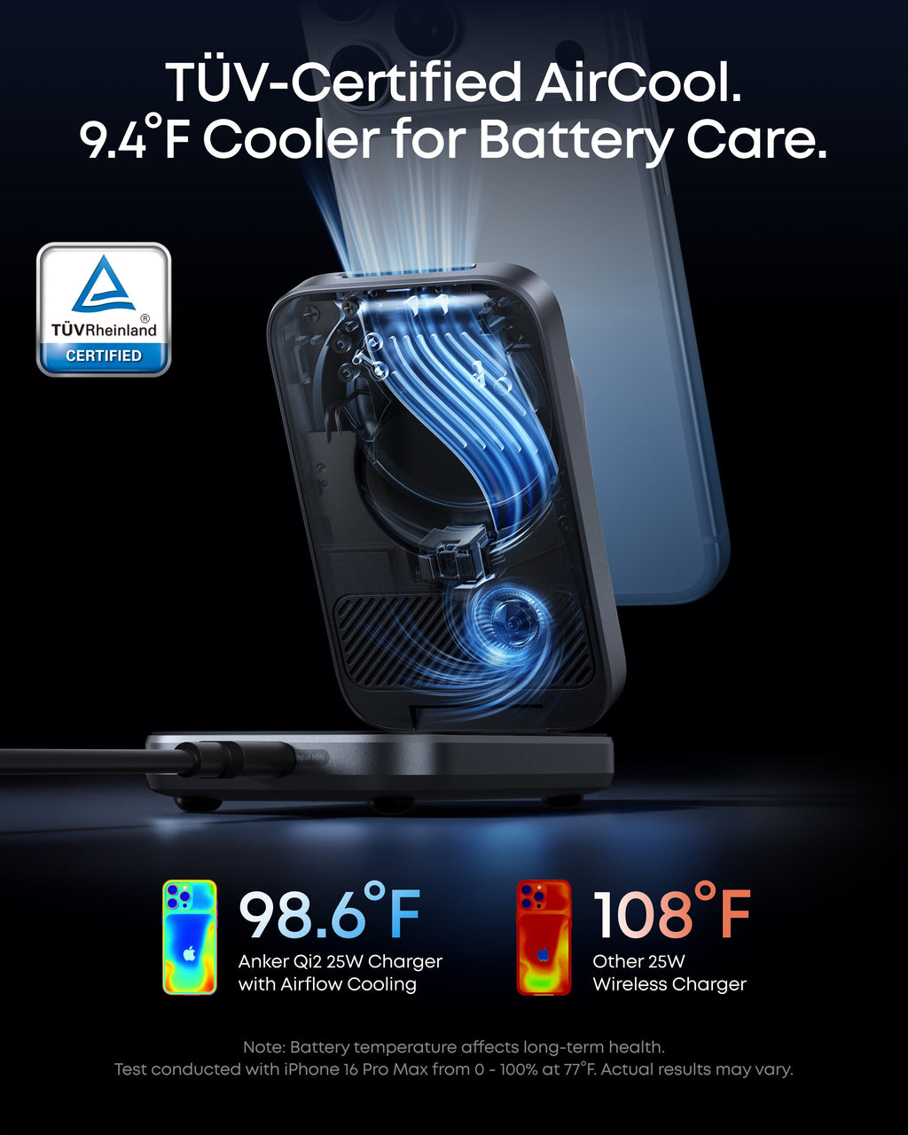 Anker Prime Wireless Charging Station (3-in-1, MagGo, AirCool, Foldable) and Anker Prime USB-C to USB-C Cable (240W, Upcycled-Braided)