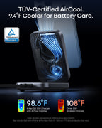 Anker Prime Wireless Charging Station (3-in-1, MagGo, AirCool, Foldable) and Anker Prime USB-C to USB-C Cable (240W, Upcycled-Braided)
