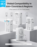 Anker with 4 plug types for global compatibility