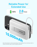 Anker with iPhone 16 for 2.0 charges, 10,000mAh